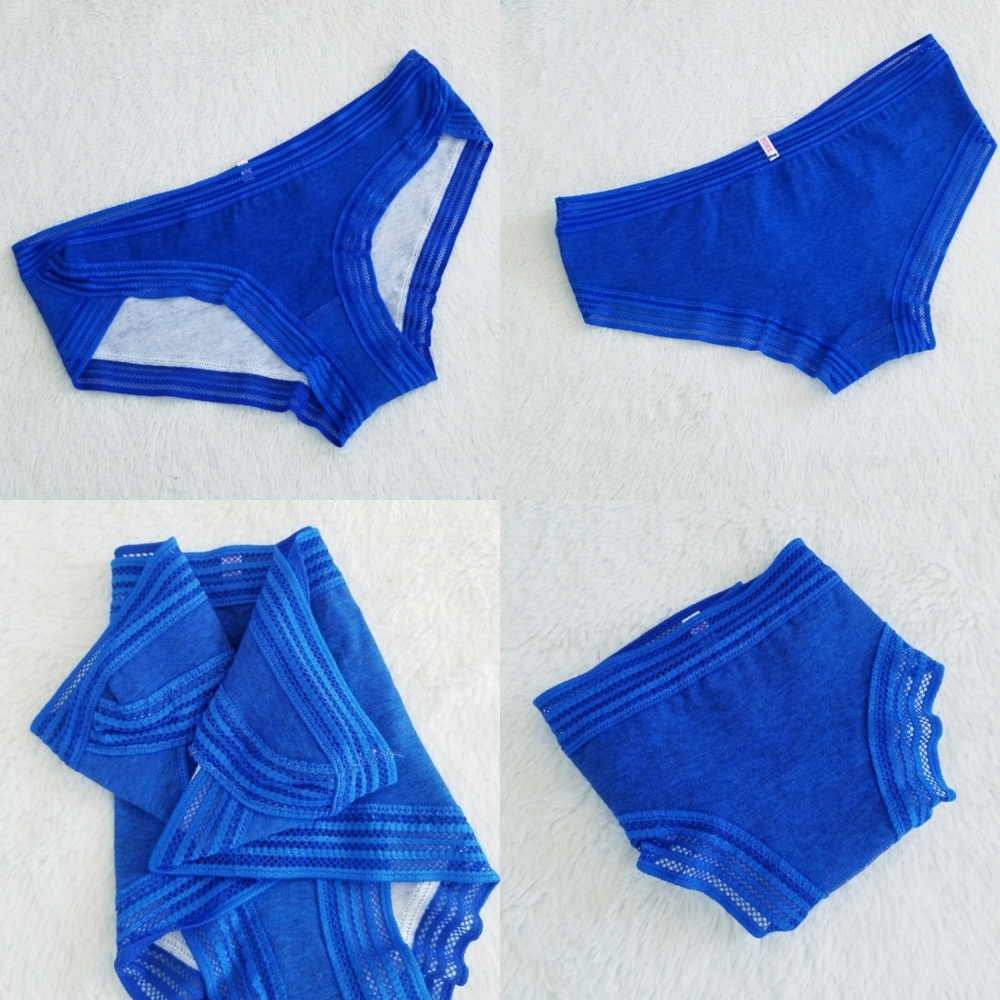Victoria's Secret PINK Vintage Extra Low Rise Blue Hipster Panty